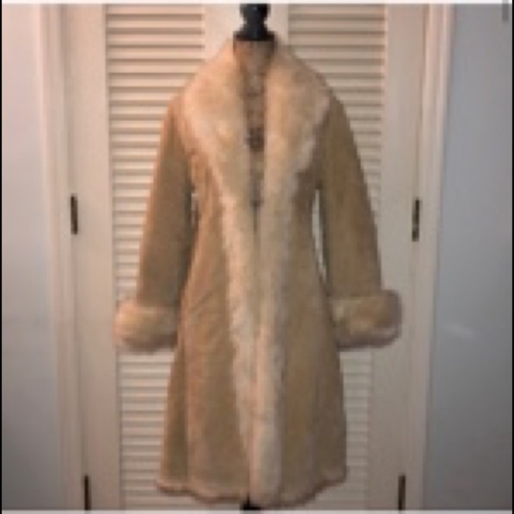 Marvin Richards Suede and Faux Fur Long coat